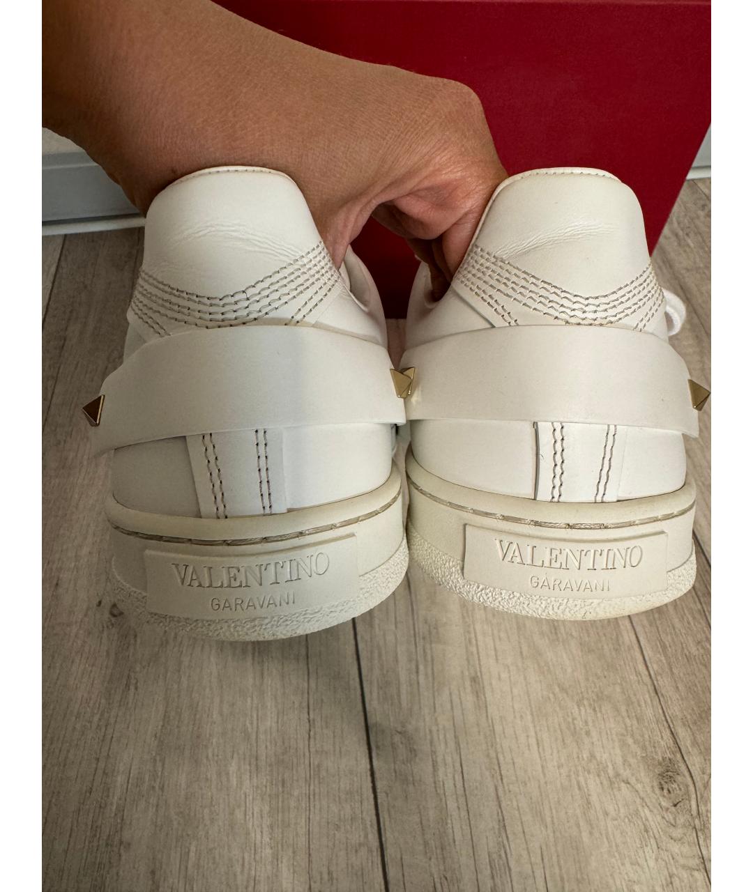 VALENTINO Белые кожаные кеды, фото 4
