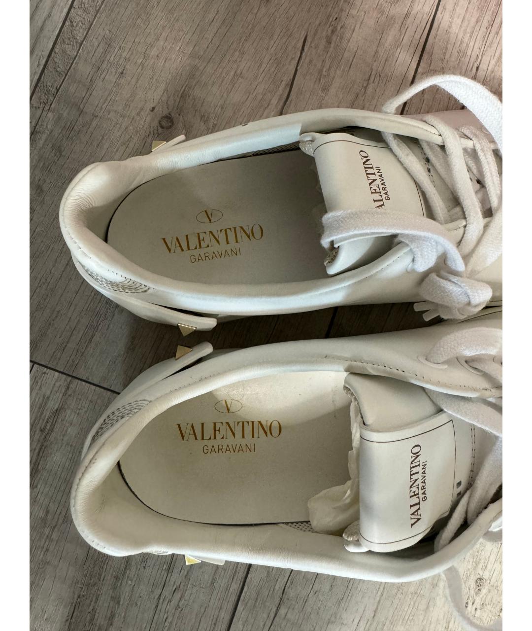 VALENTINO Белые кожаные кеды, фото 3