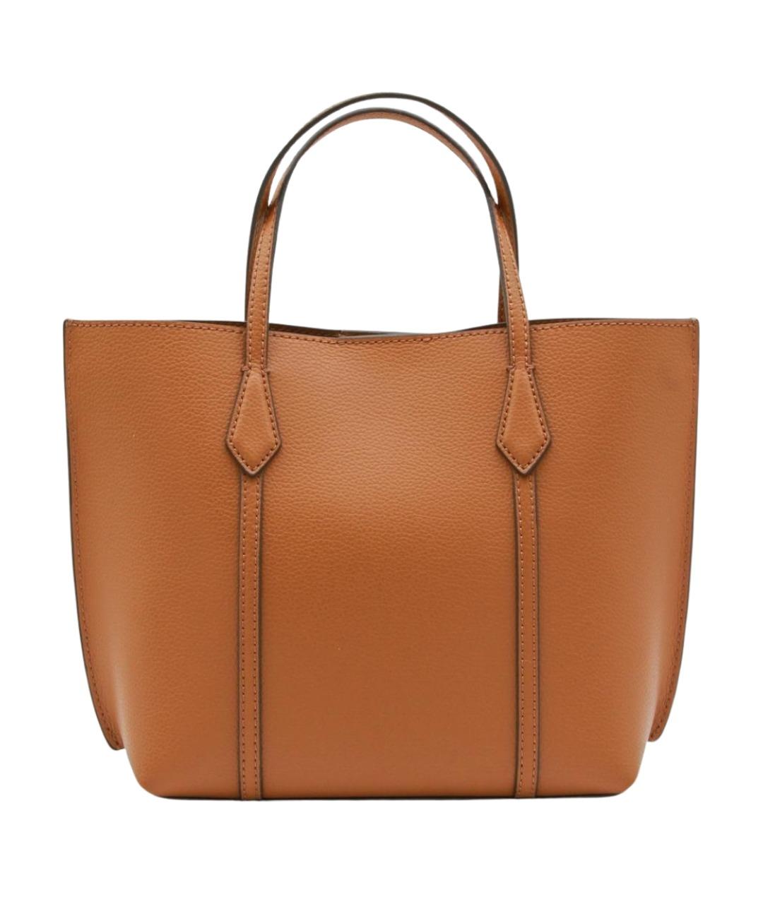 TORY BURCH Коричневая кожаная сумка тоут, фото 2