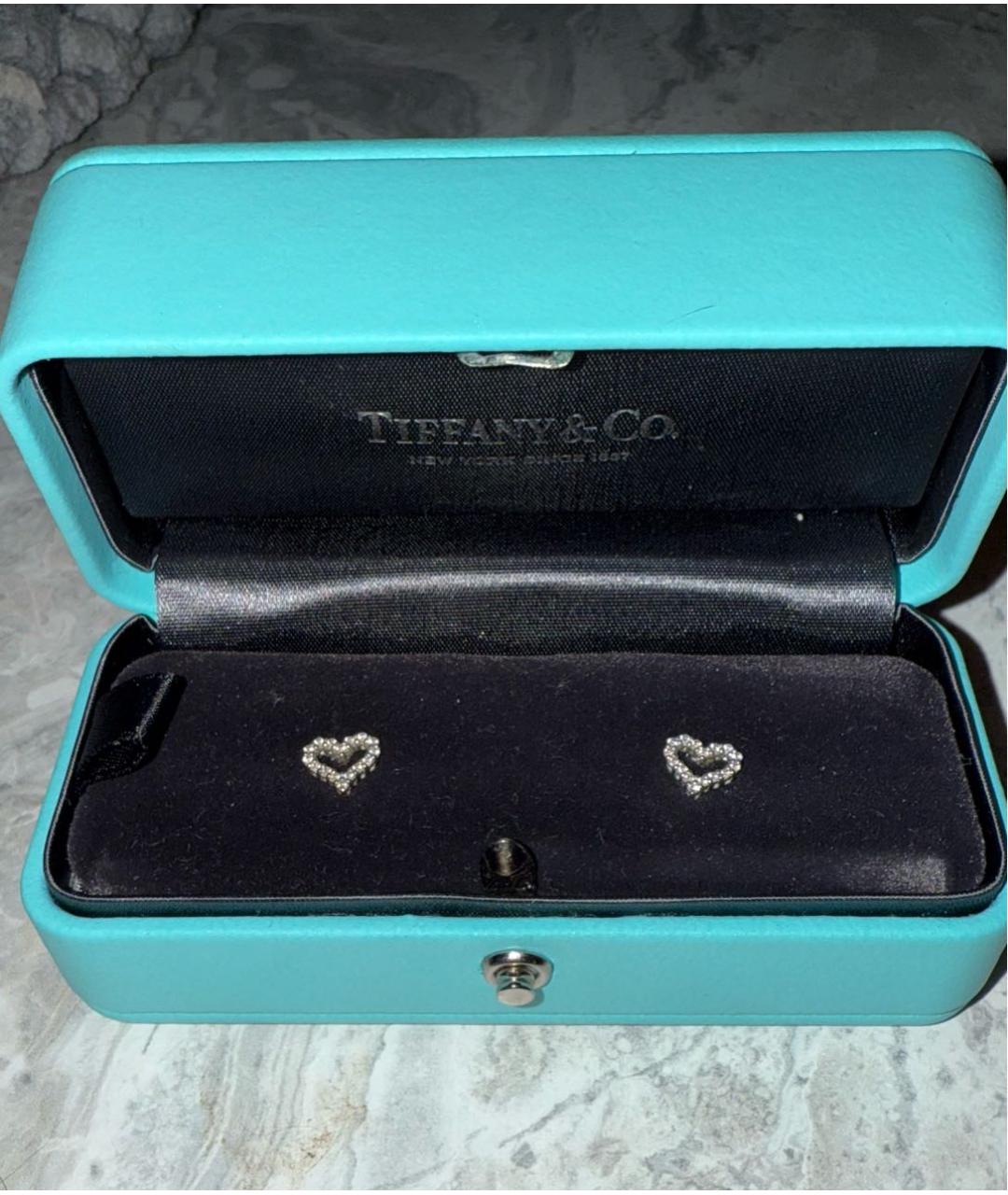 TIFFANY&CO Серебряные серьги из белого золота, фото 2