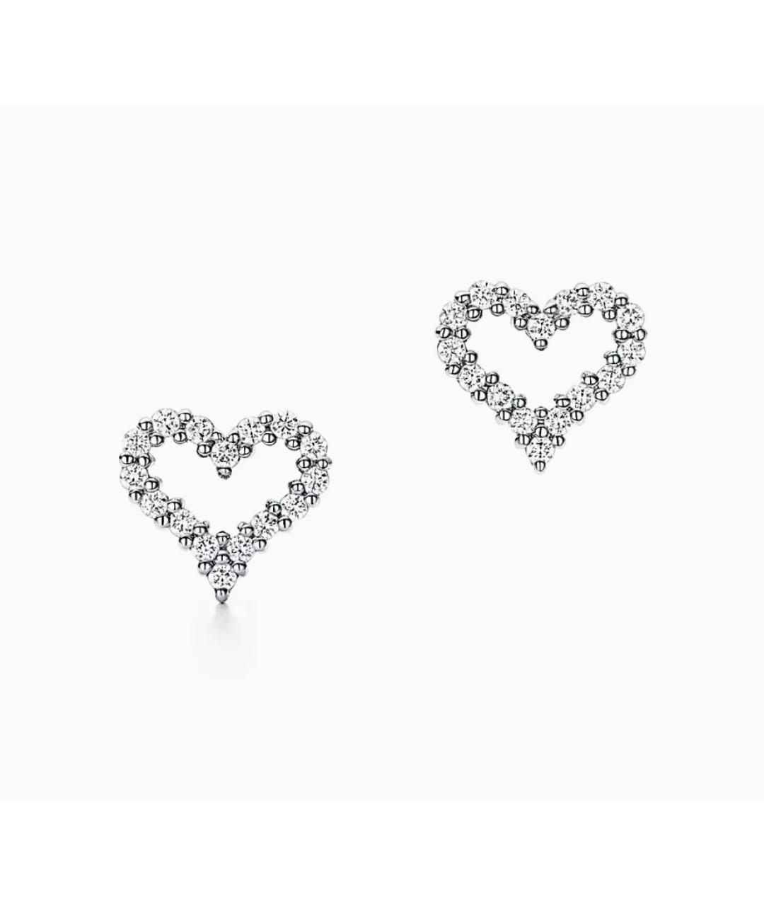 TIFFANY&CO Серебряные серьги из белого золота, фото 5