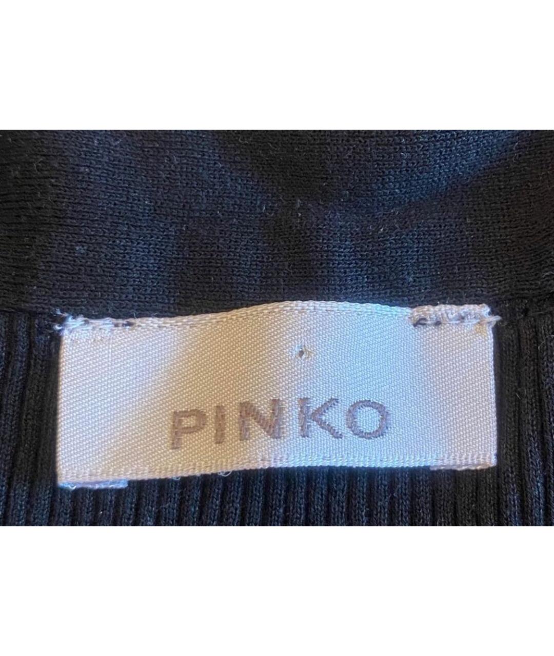 PINKO Черная хлопковая футболка, фото 4