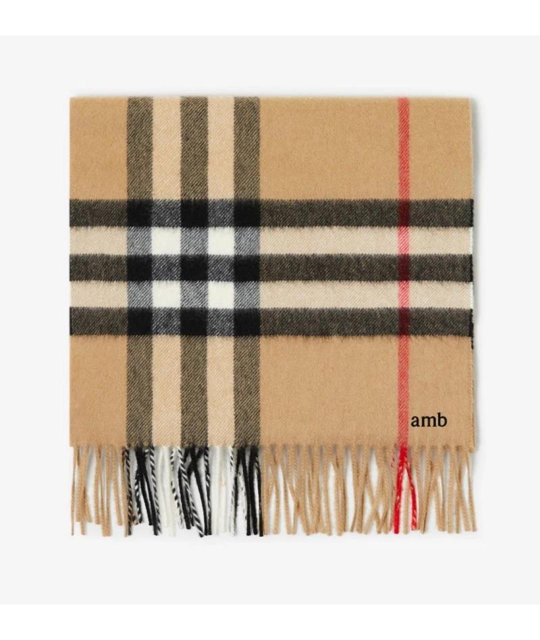 BURBERRY Бежевый кашемировый шарф, фото 2