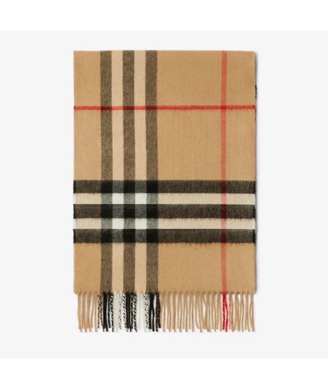 BURBERRY Бежевый кашемировый шарф, фото 3