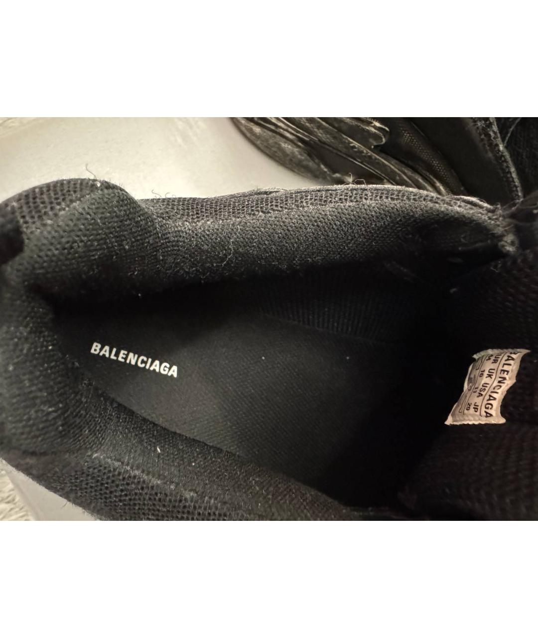 BALENCIAGA Черные текстильные высокие кроссовки / кеды, фото 8