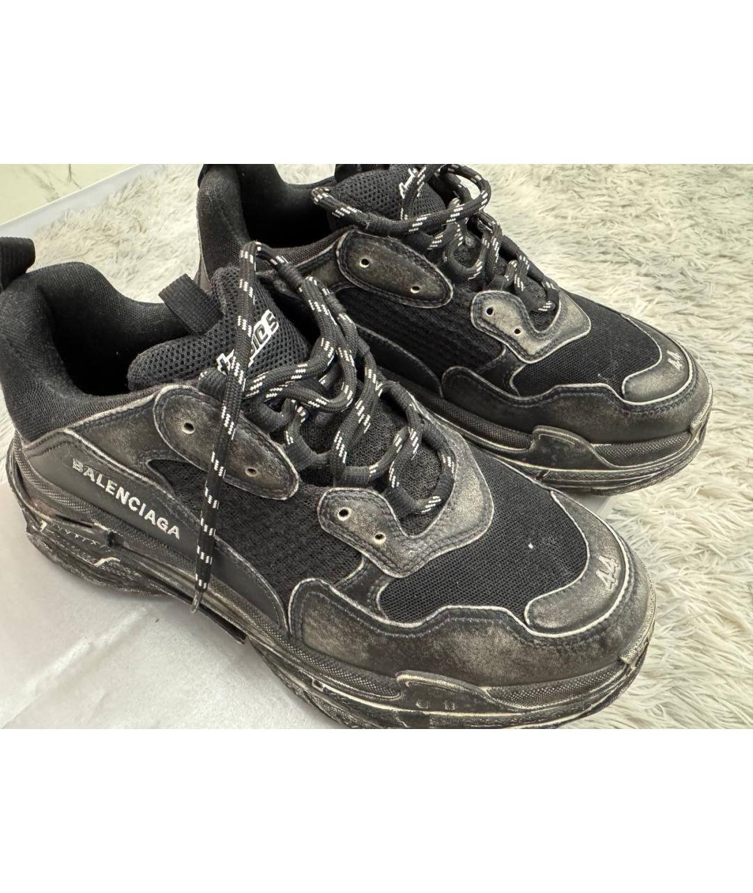 BALENCIAGA Черные текстильные высокие кроссовки / кеды, фото 9