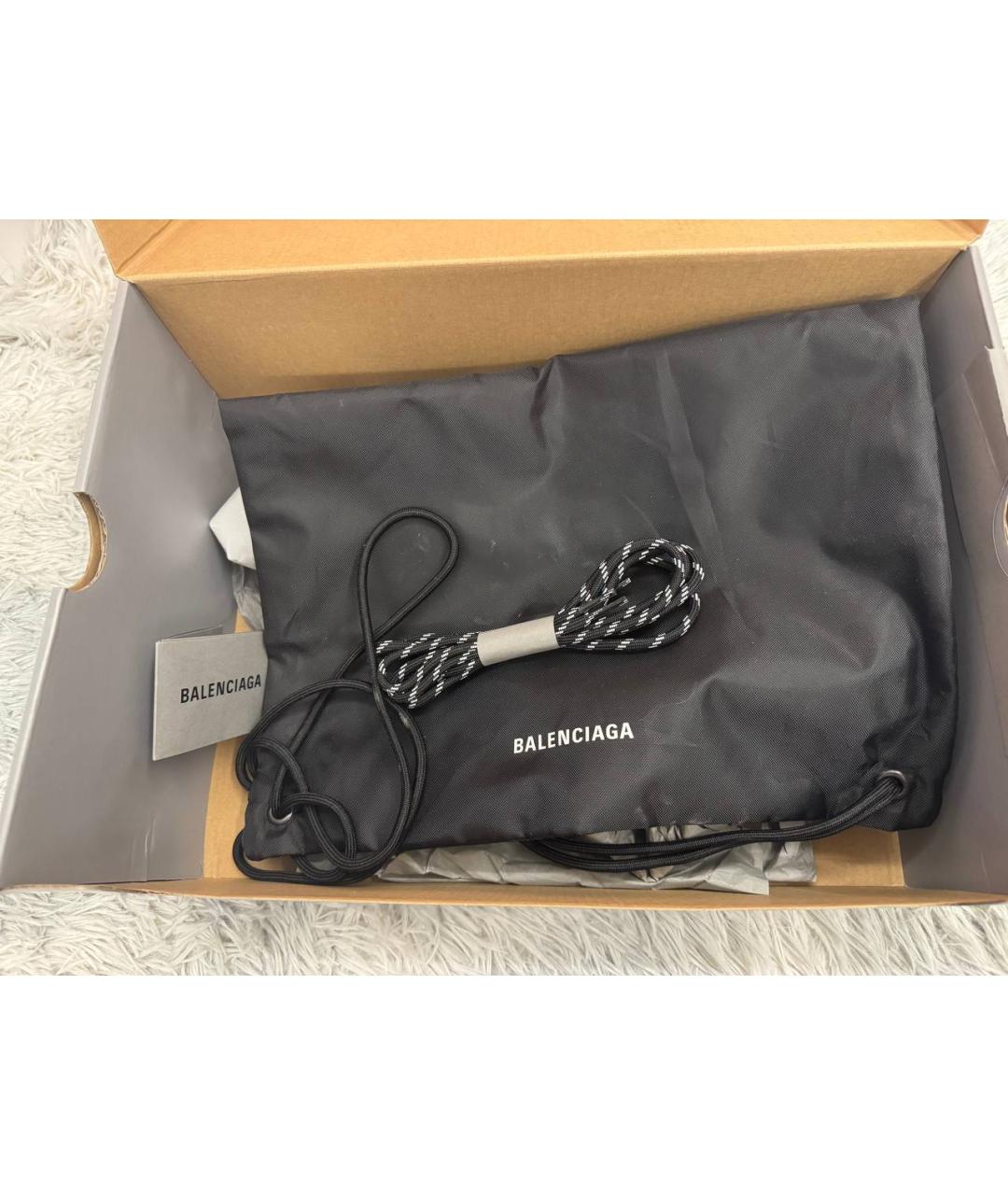 BALENCIAGA Черные текстильные высокие кроссовки / кеды, фото 7