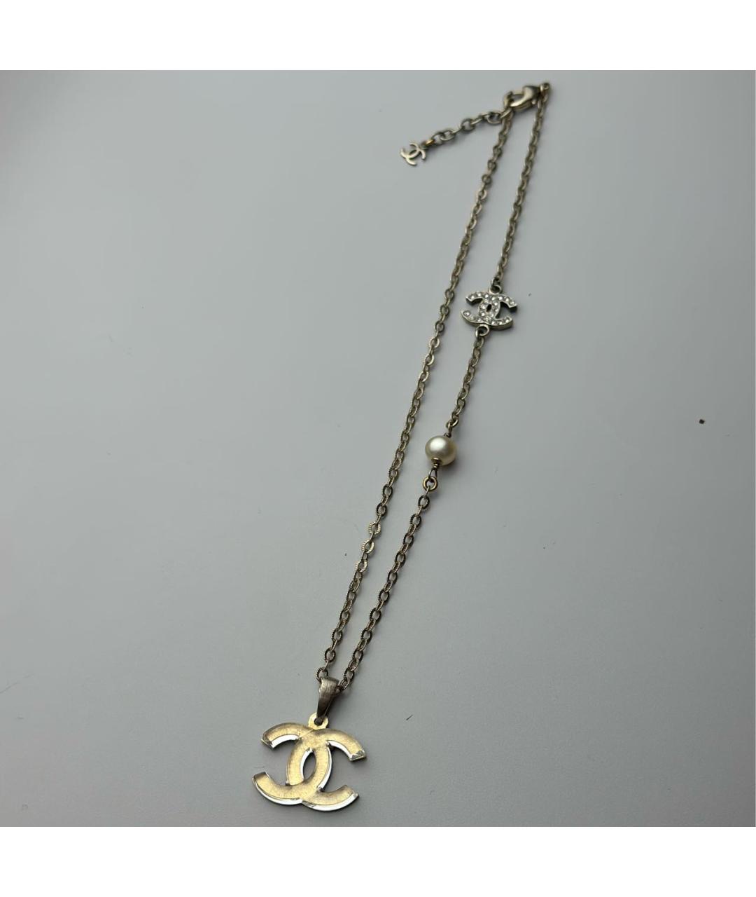 CHANEL Золотое металлическое колье, фото 4