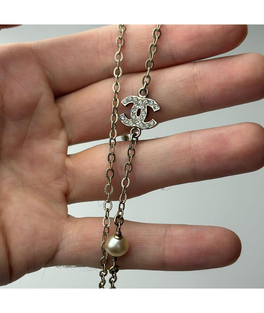 CHANEL Золотое металлическое колье, фото 6