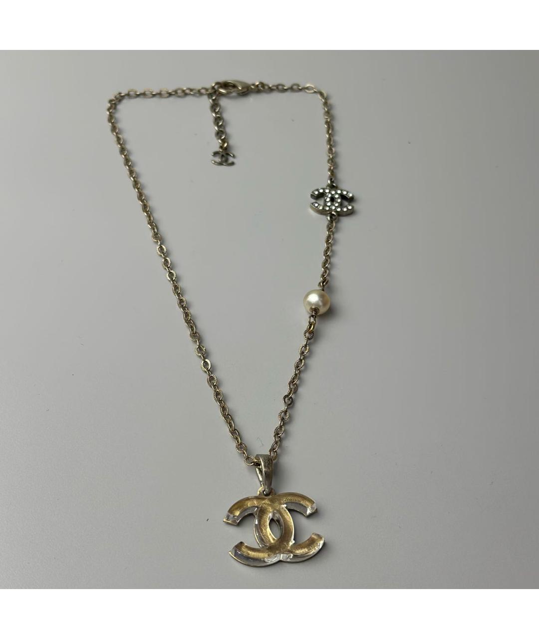 CHANEL Золотое металлическое колье, фото 2
