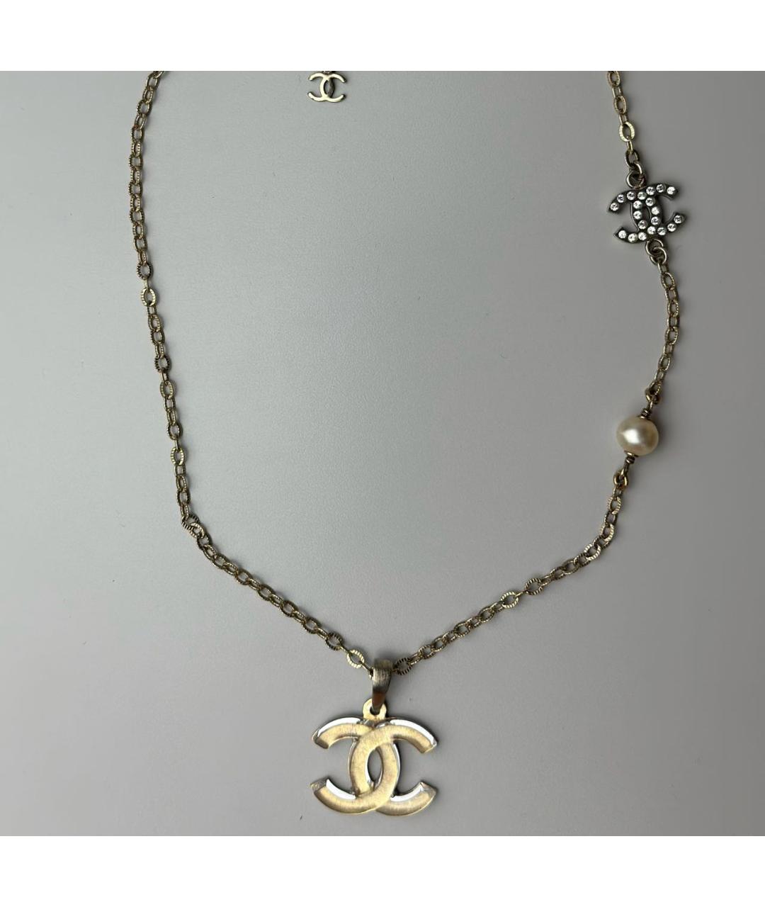 CHANEL Золотое металлическое колье, фото 8