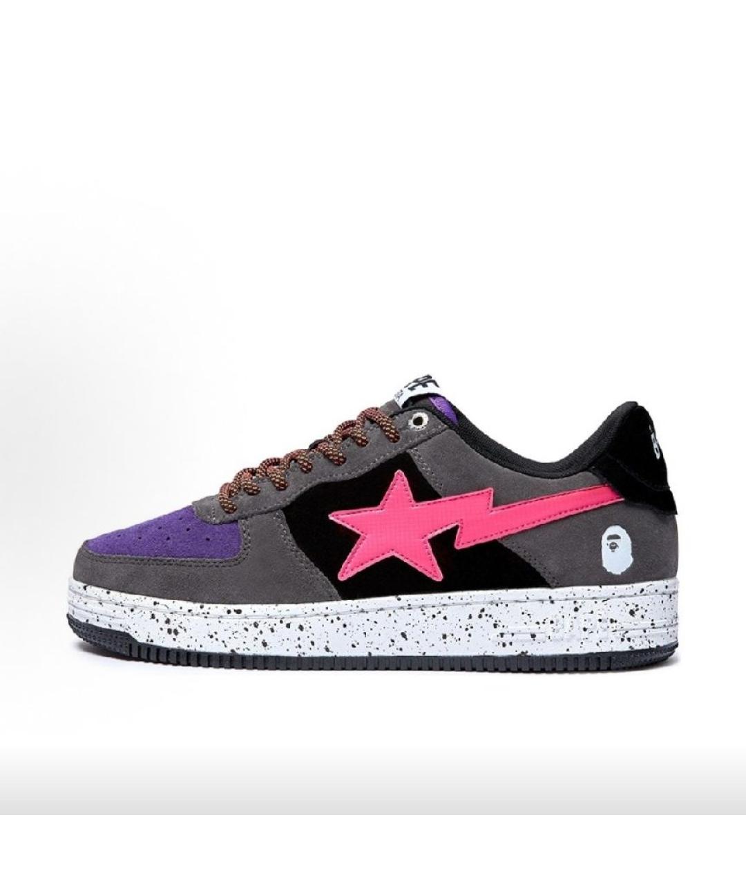 A BATHING APE Мульти замшевые низкие кроссовки / кеды, фото 6