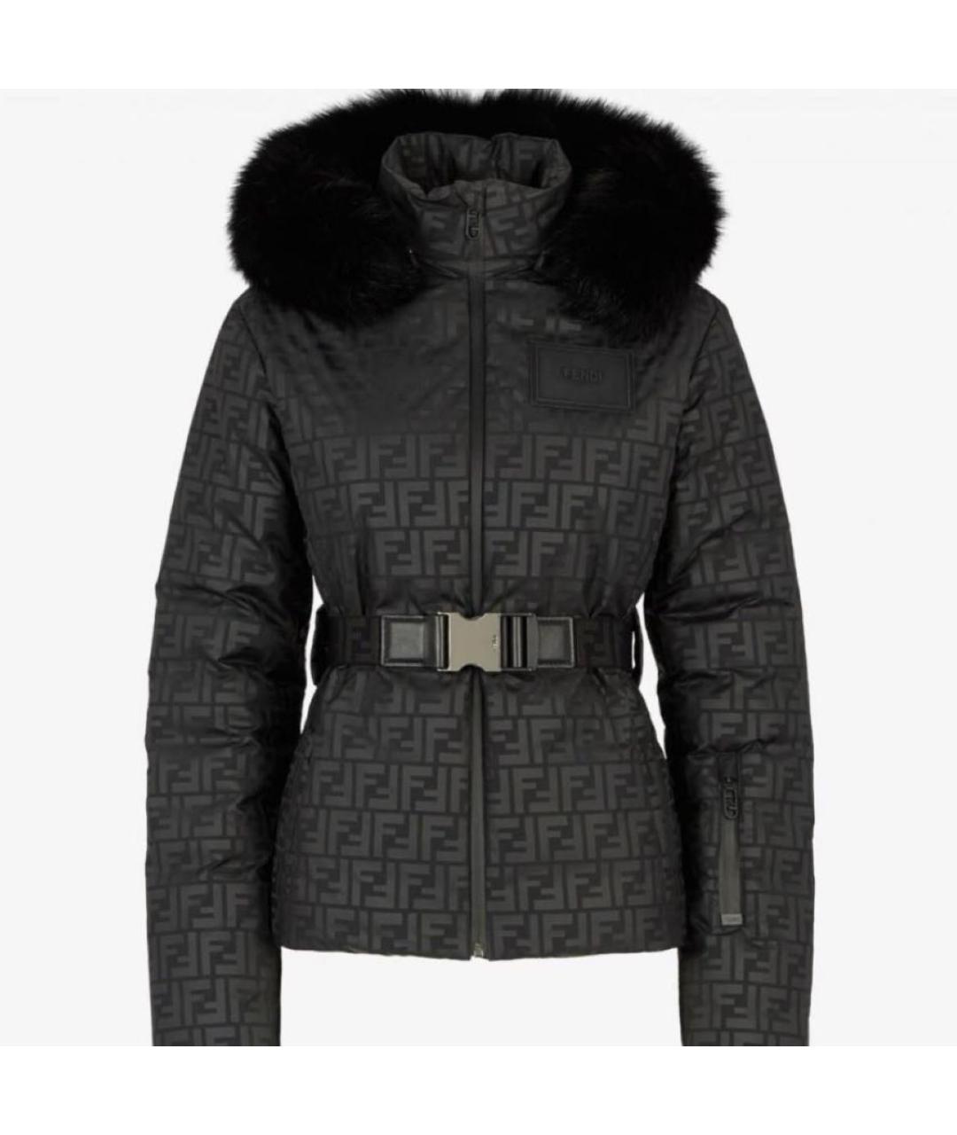 FENDI Черный пуховик, фото 3