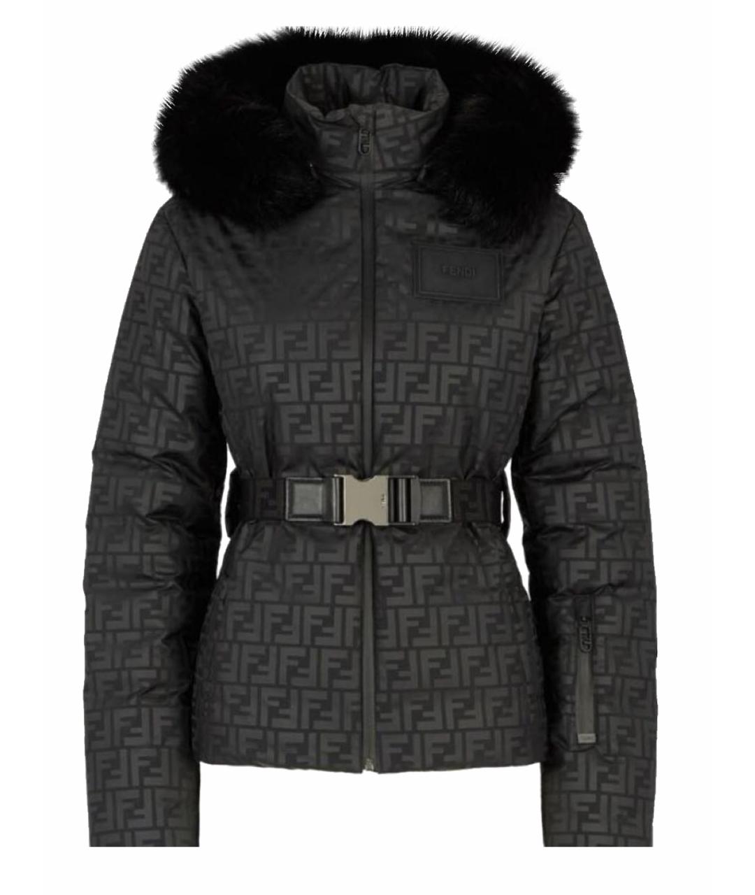FENDI Черный пуховик, фото 1