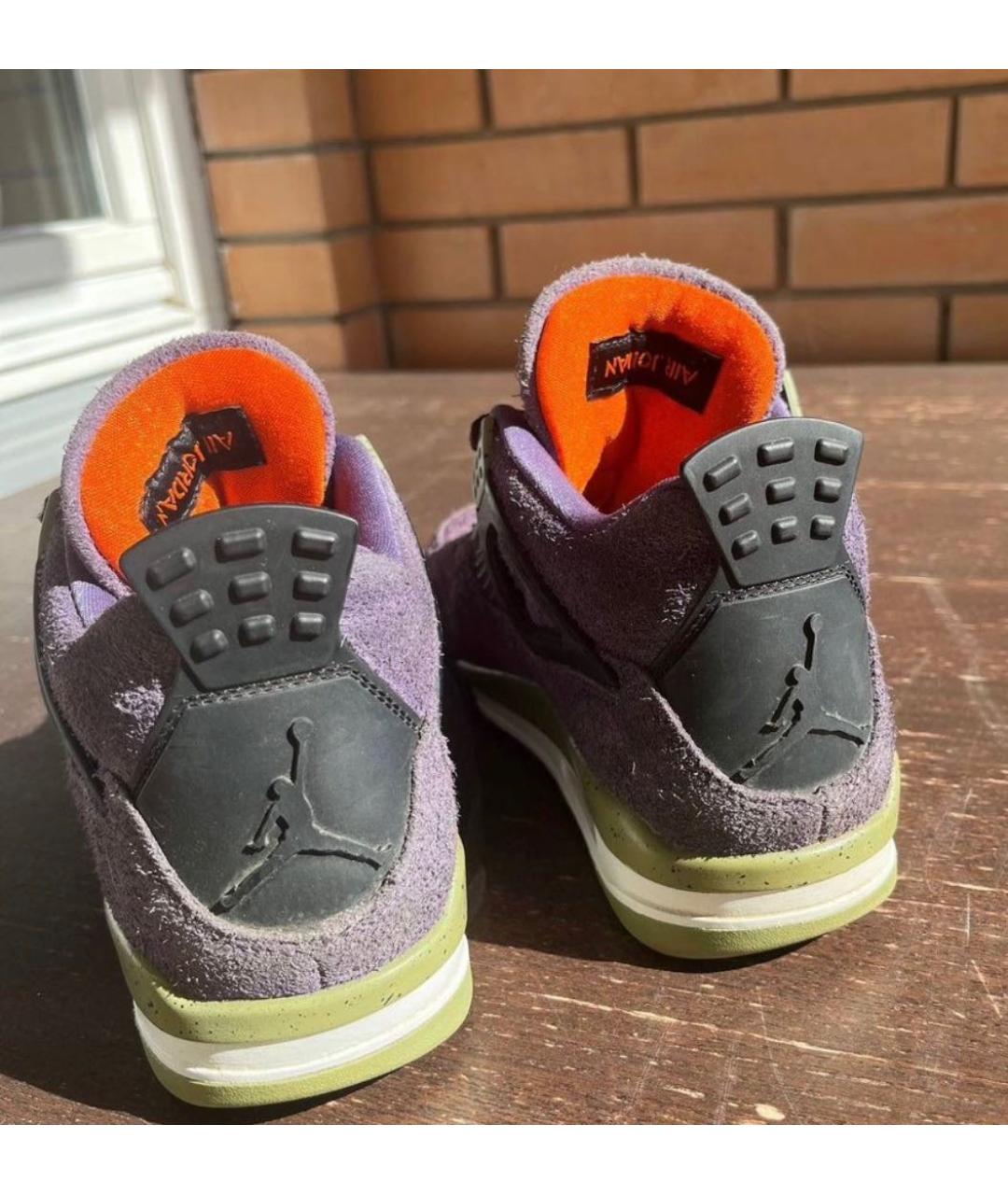 JORDAN Фиолетовые замшевые кроссовки, фото 4