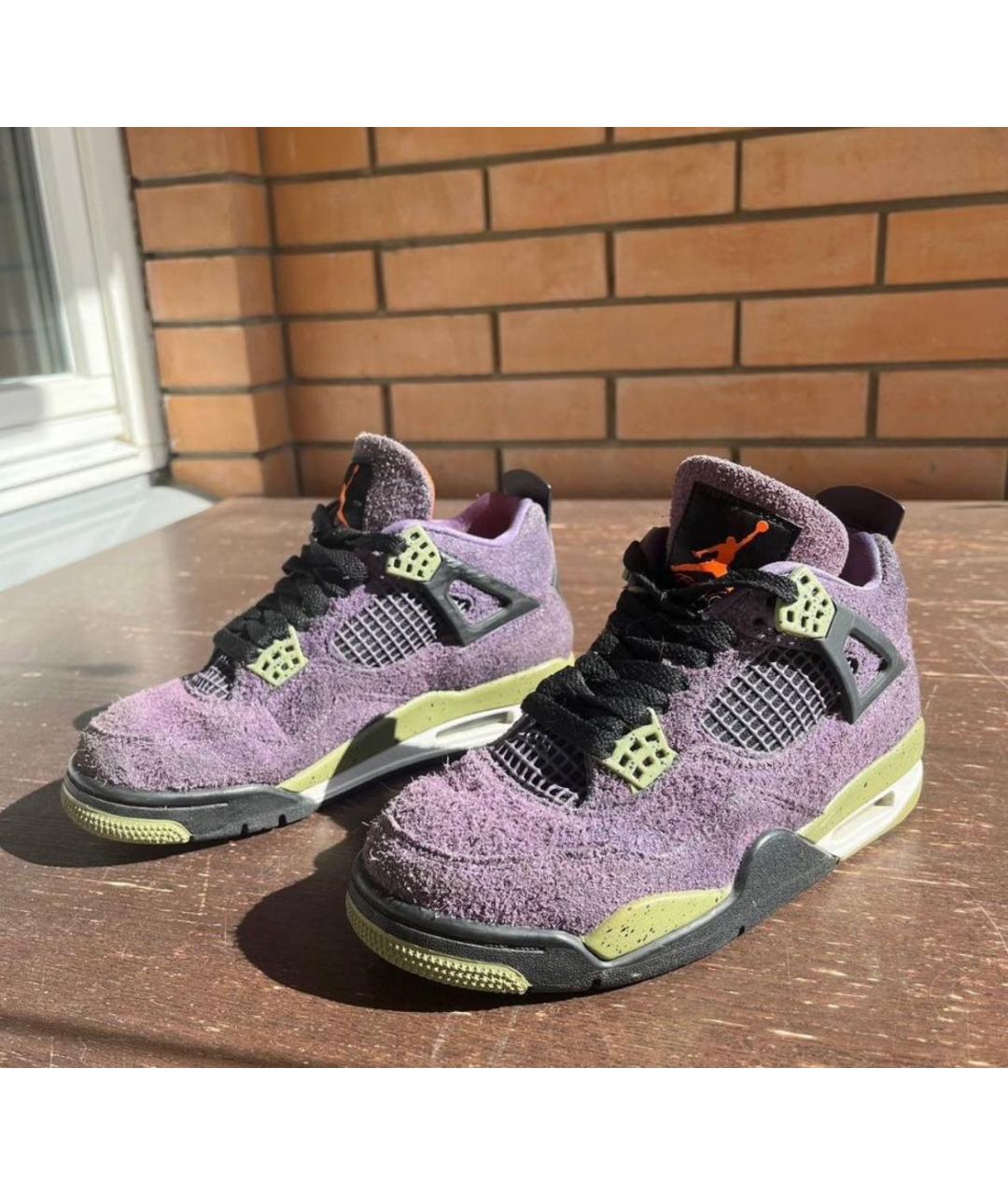 JORDAN Фиолетовые замшевые кроссовки, фото 2