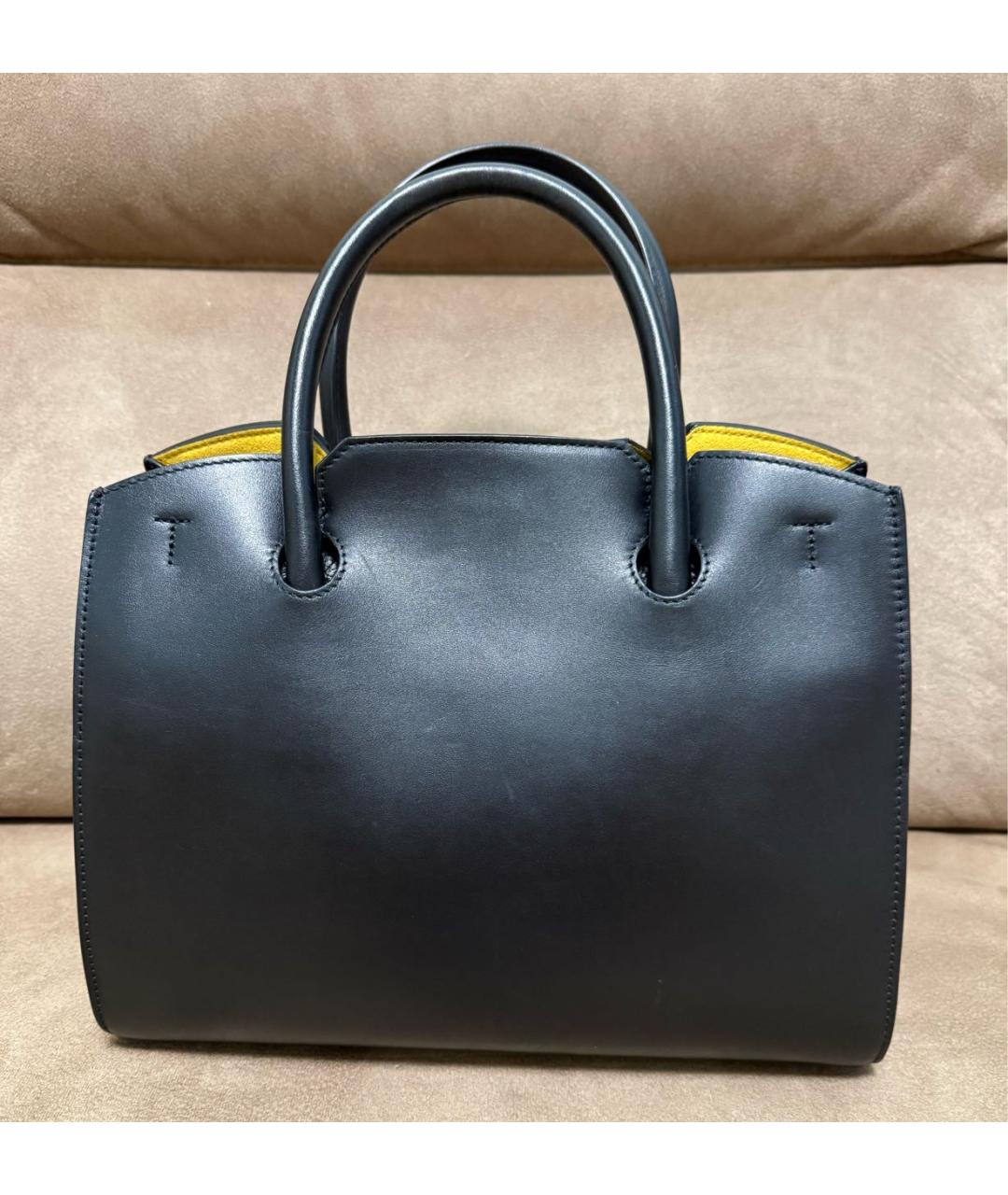 FURLA Черная кожаная сумка с короткими ручками, фото 3