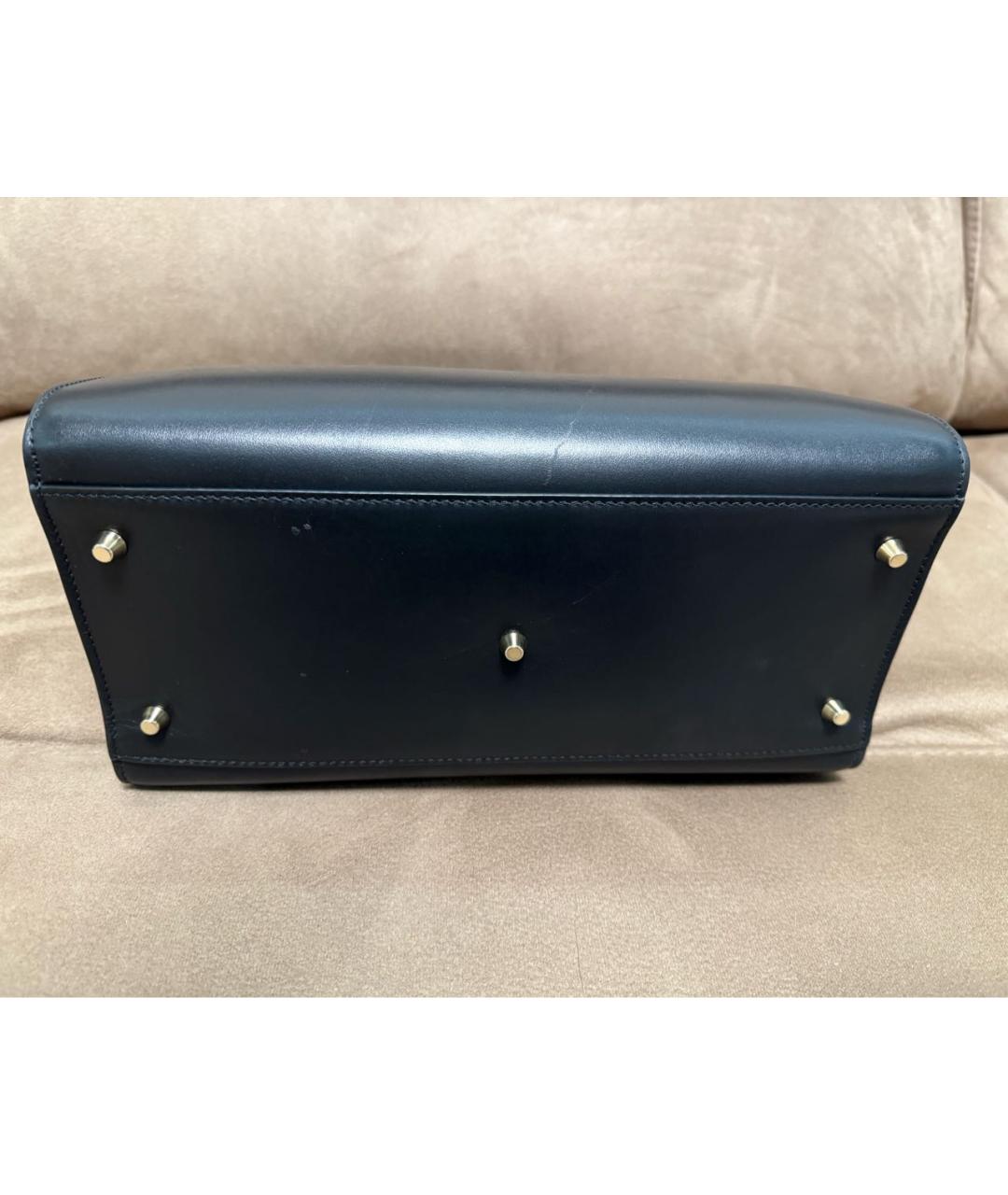 FURLA Черная кожаная сумка с короткими ручками, фото 5