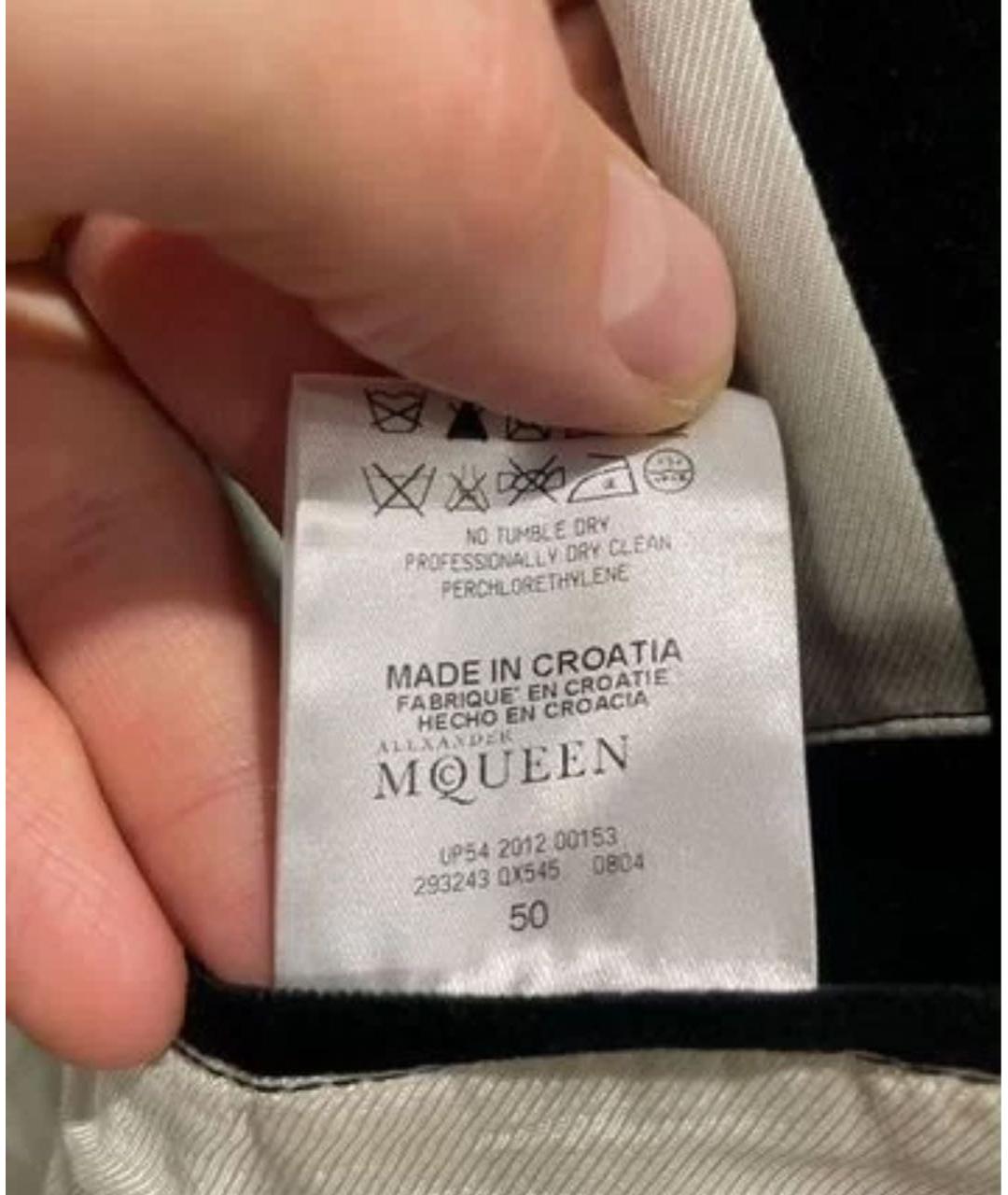 ALEXANDER MCQUEEN Черная бархатная куртка, фото 4