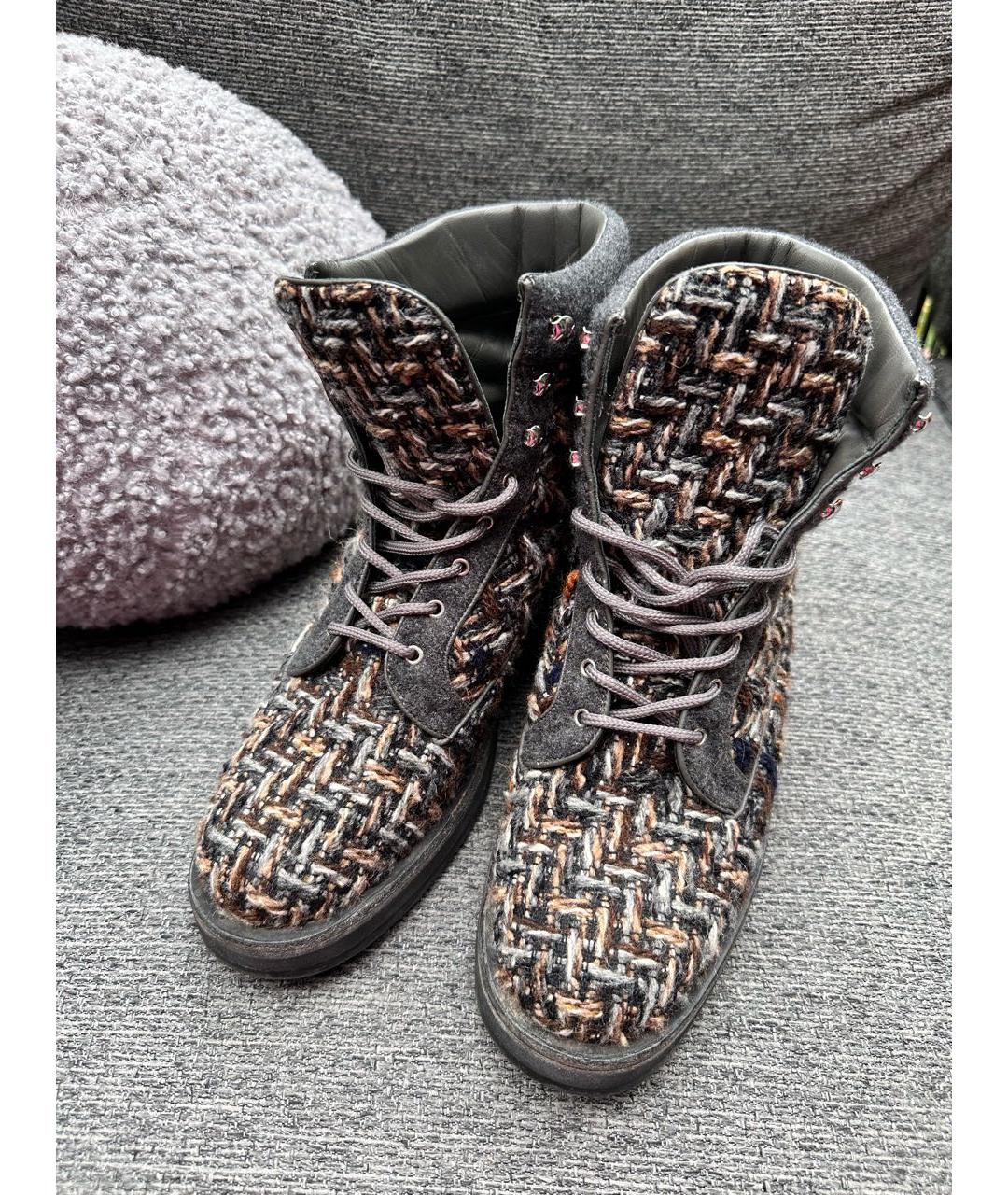 CHANEL Мульти текстильные ботинки, фото 2