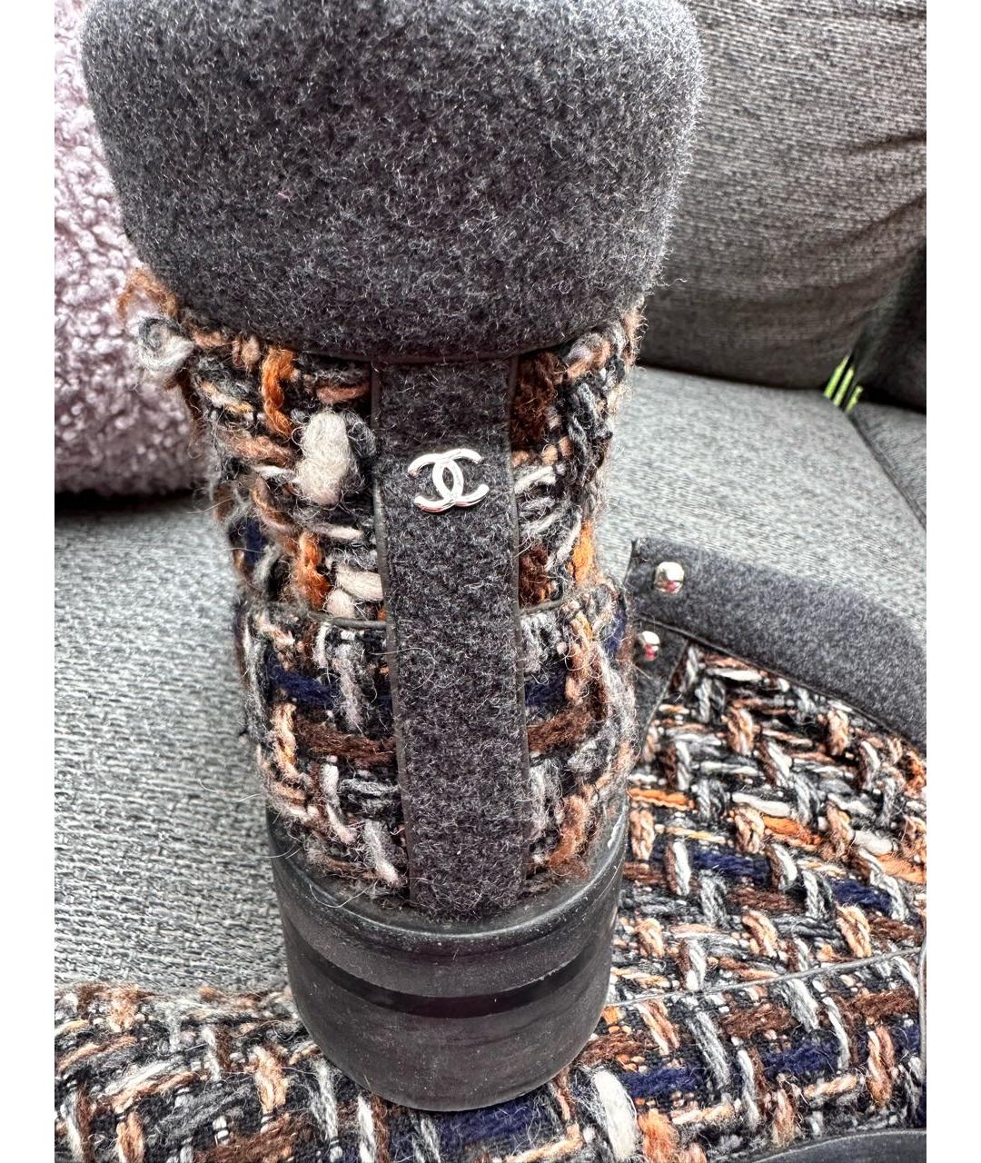 CHANEL Мульти текстильные ботинки, фото 3