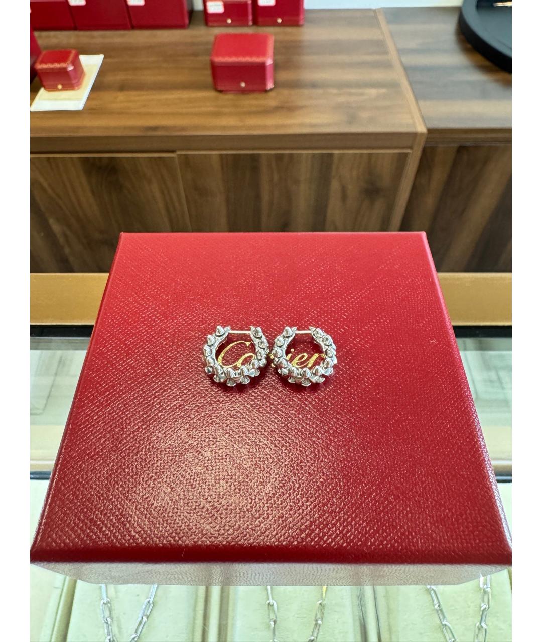 CARTIER Серьги из белого золота, фото 6