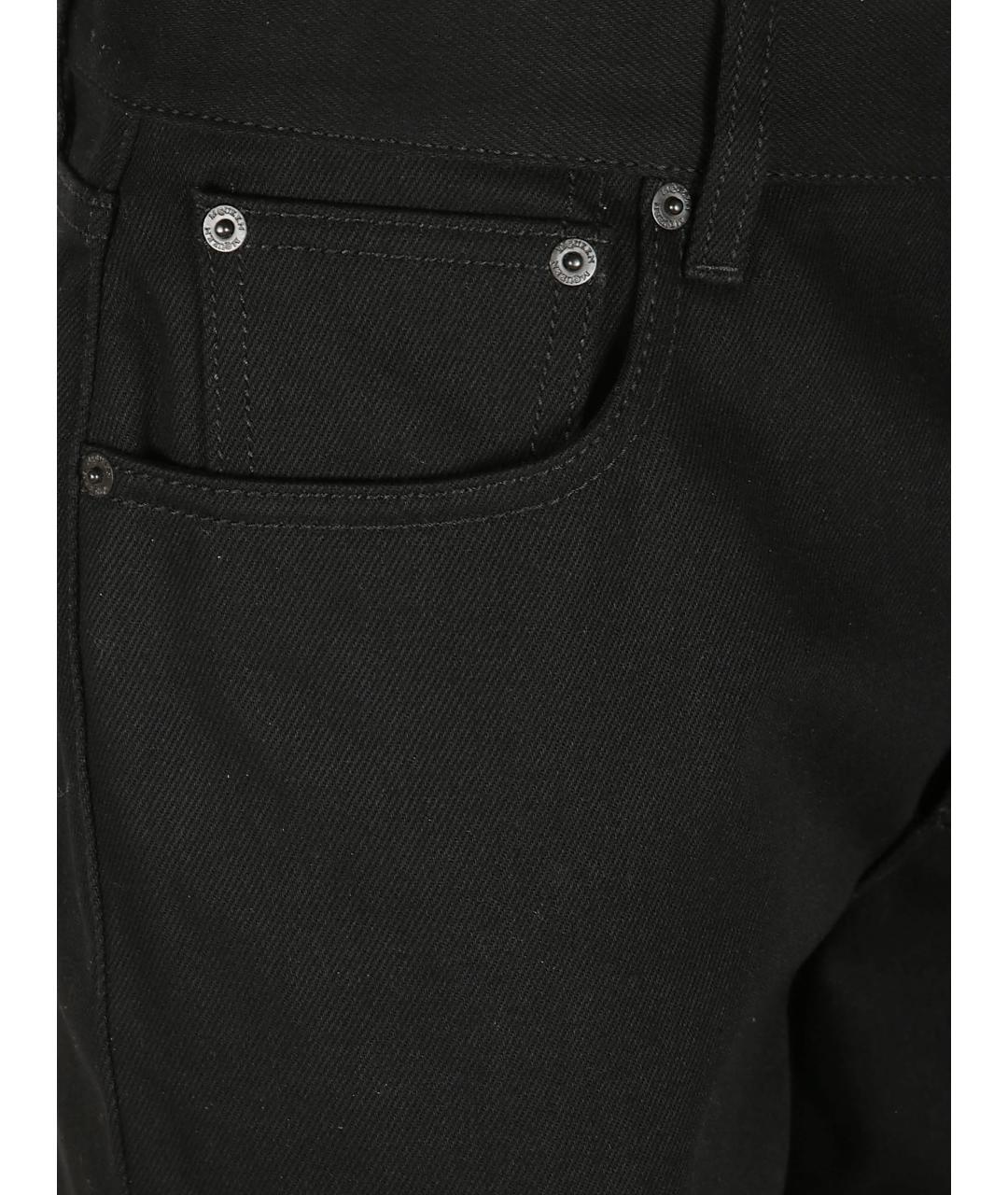 ALEXANDER MCQUEEN Черные хлопковые прямые джинсы, фото 2