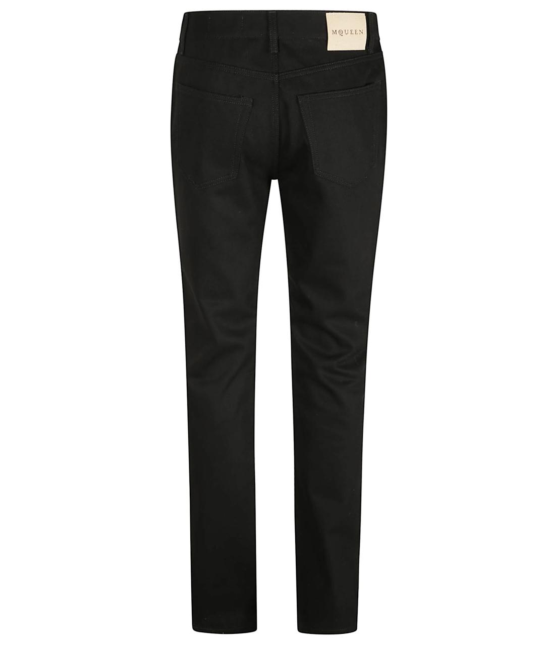 ALEXANDER MCQUEEN Черные хлопковые прямые джинсы, фото 3