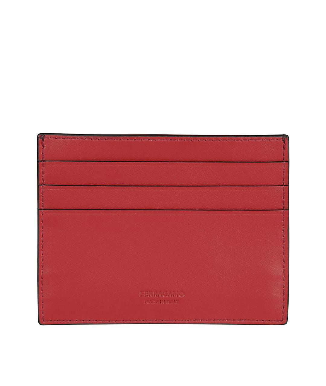 FERRAGAMO Черный кожаный кардхолдер, фото 2
