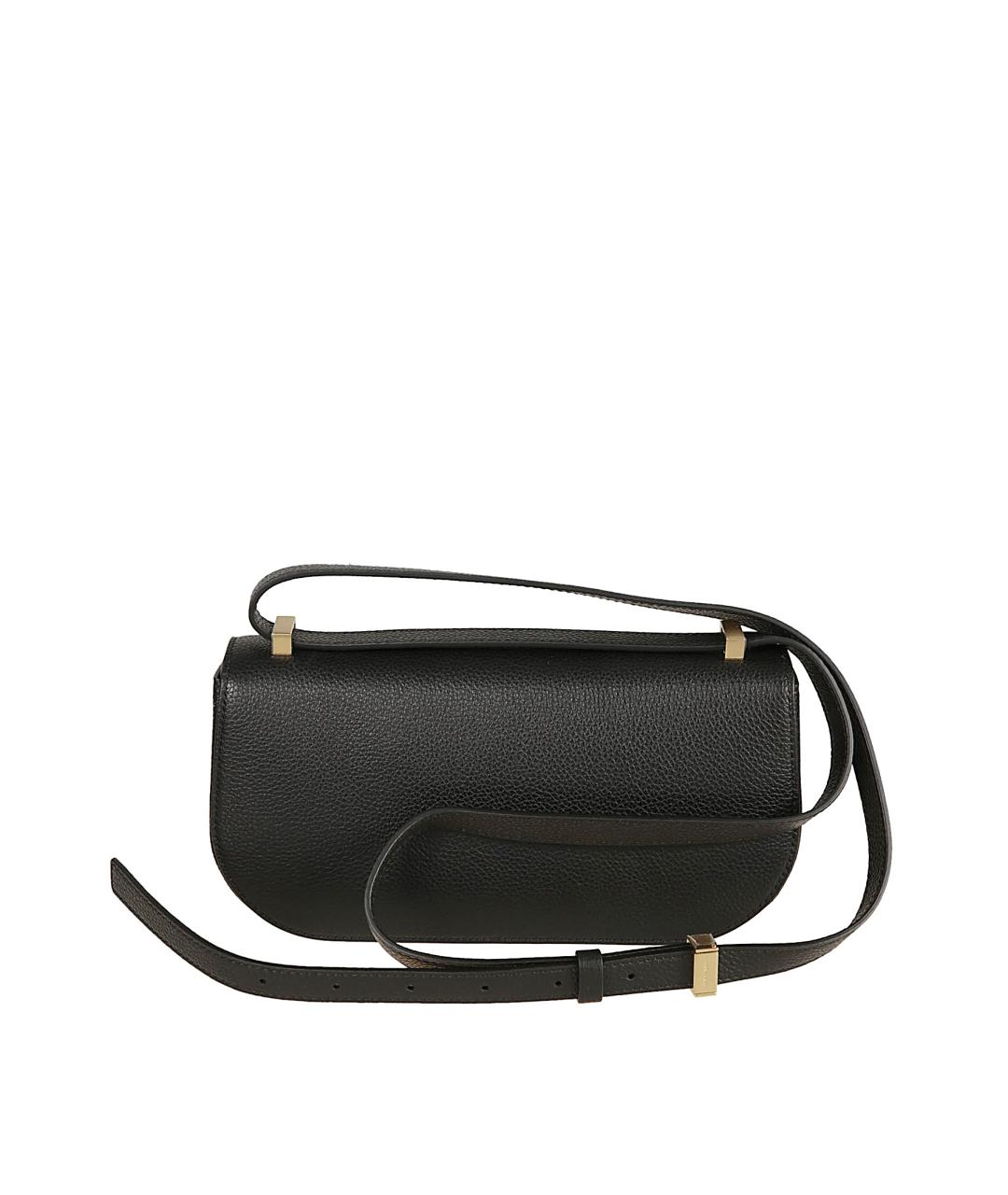 FERRAGAMO Черная кожаная сумка через плечо, фото 2