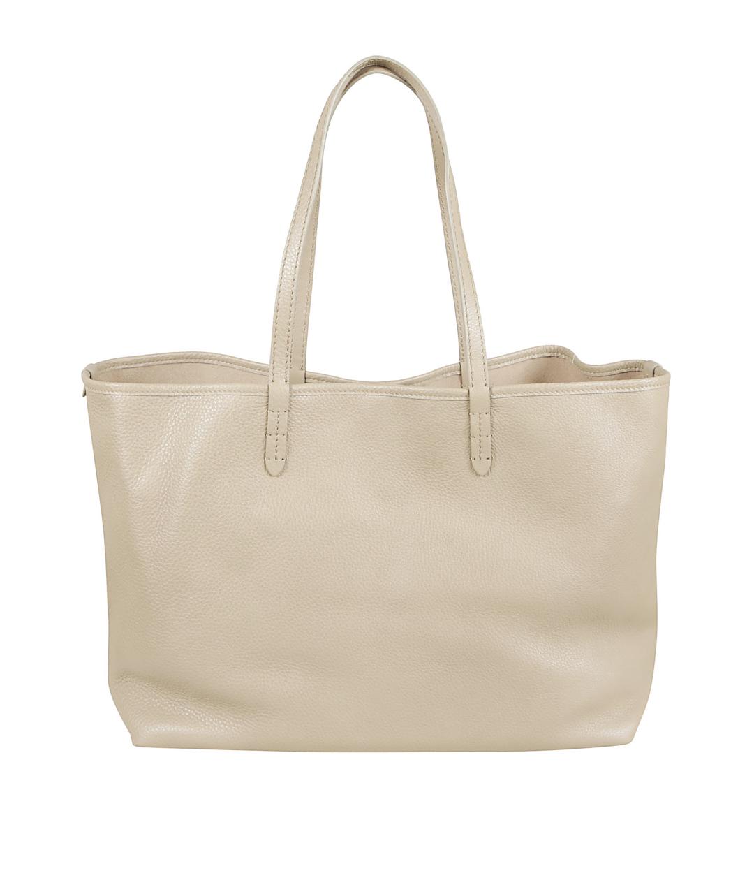 BURBERRY Бежевая кожаная сумка тоут, фото 2