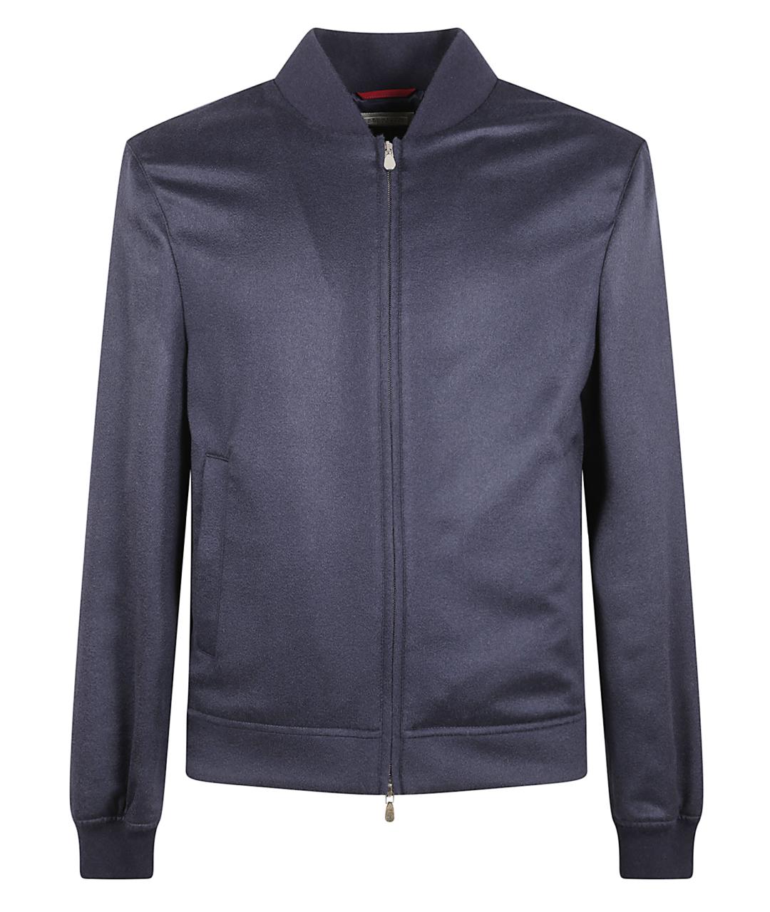 BRUNELLO CUCINELLI Темно-синяя кашемировая куртка, фото 1