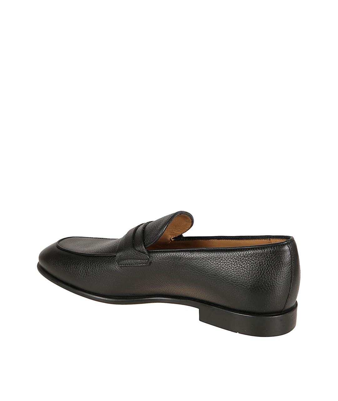 FERRAGAMO Черные кожаные лоферы, фото 3