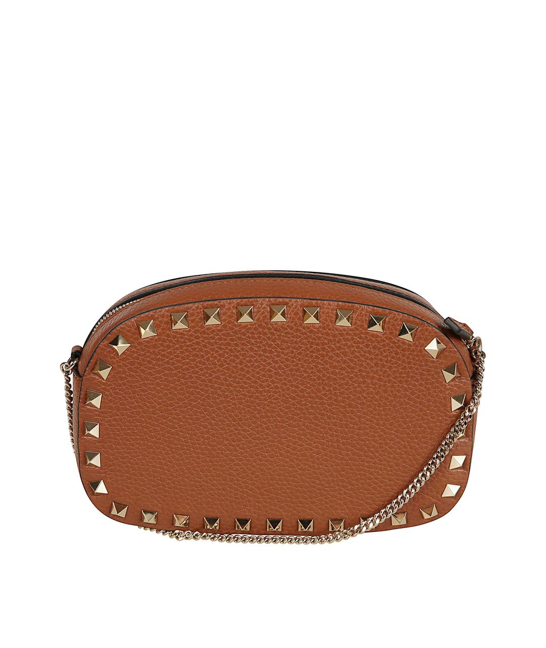 VALENTINO Коричневая кожаная сумка через плечо, фото 2