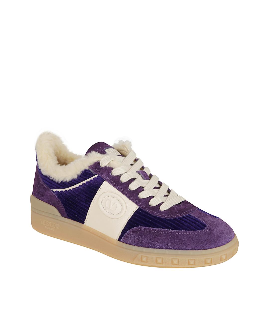 VALENTINO Фиолетовые замшевые кеды, фото 2