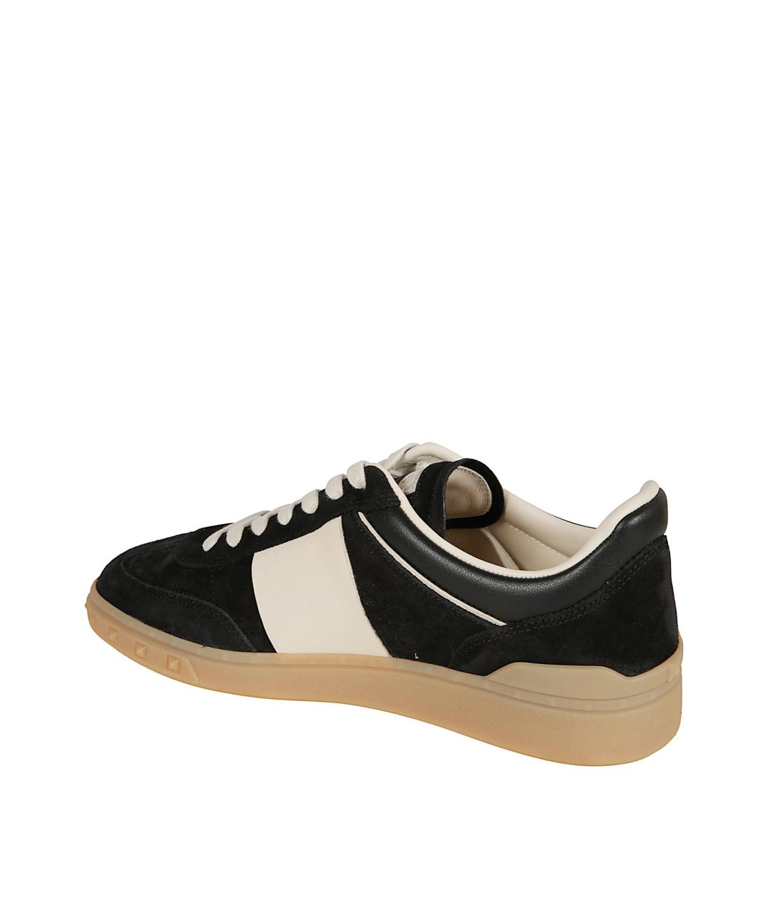 VALENTINO Черные замшевые низкие кроссовки / кеды, фото 3