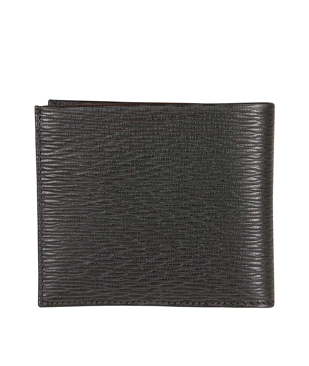 FERRAGAMO Черный кожаный кошелек, фото 2