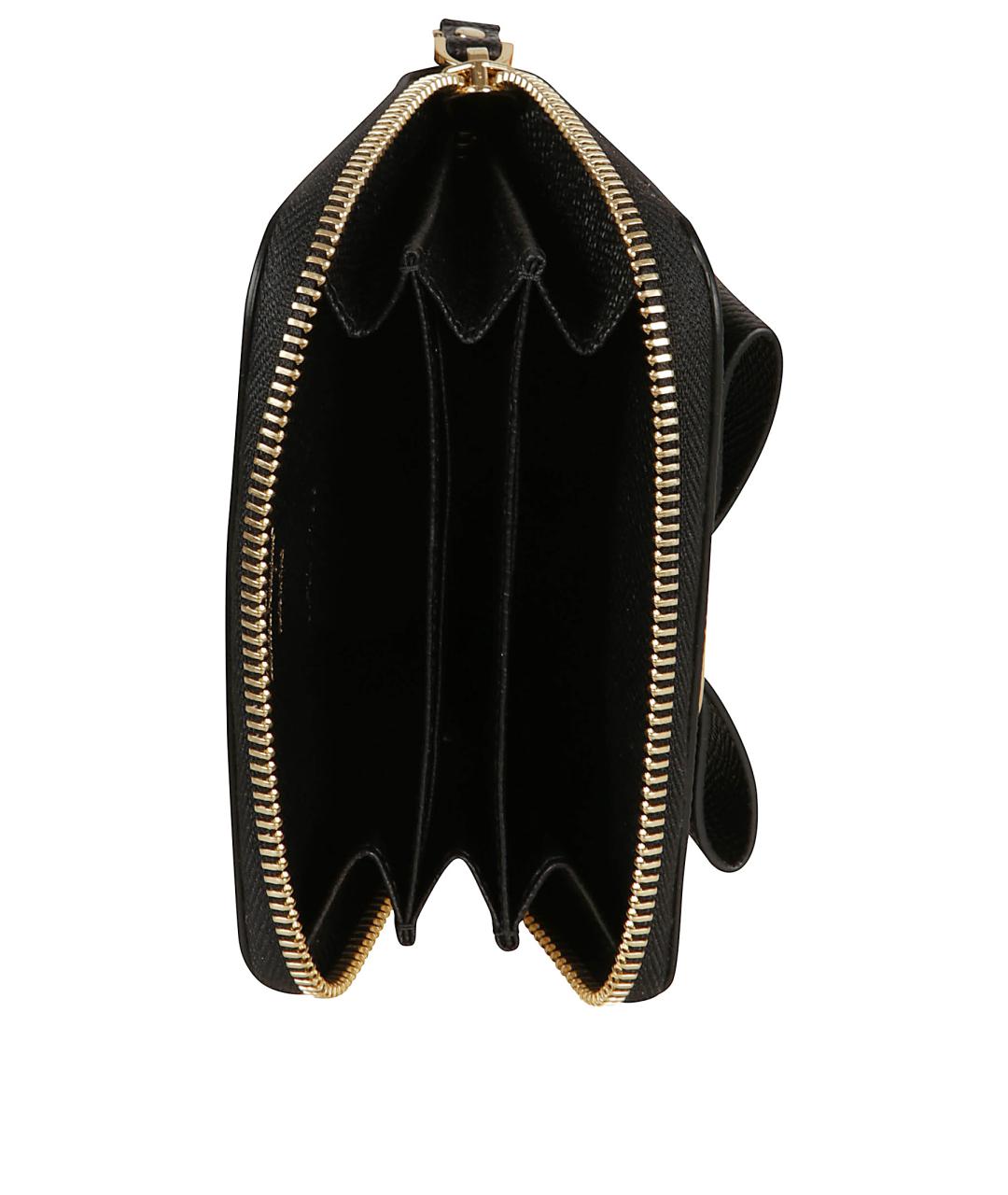 FERRAGAMO Черный кожаный кошелек, фото 3