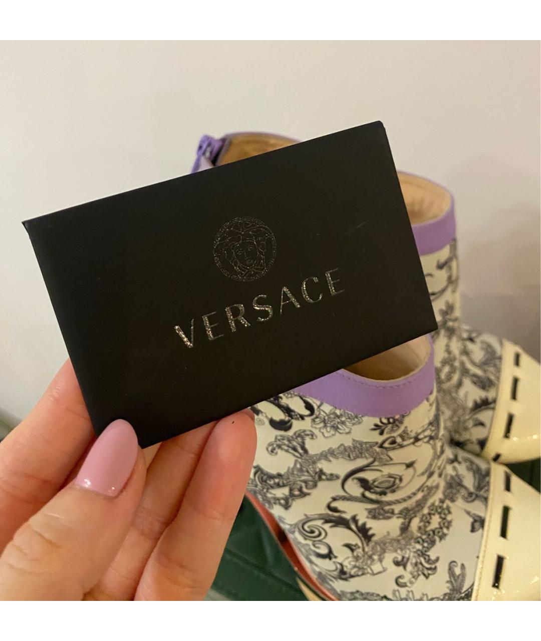 VERSACE Мульти кожаные ботильоны, фото 4