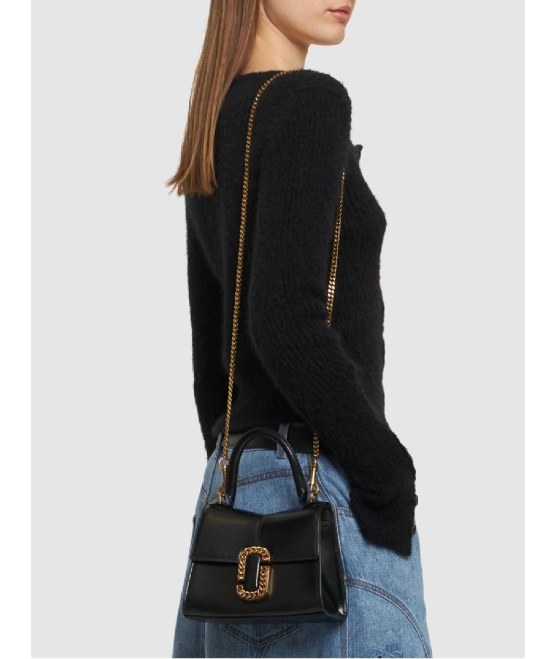 MARC JACOBS Черная кожаная сумка через плечо, фото 3