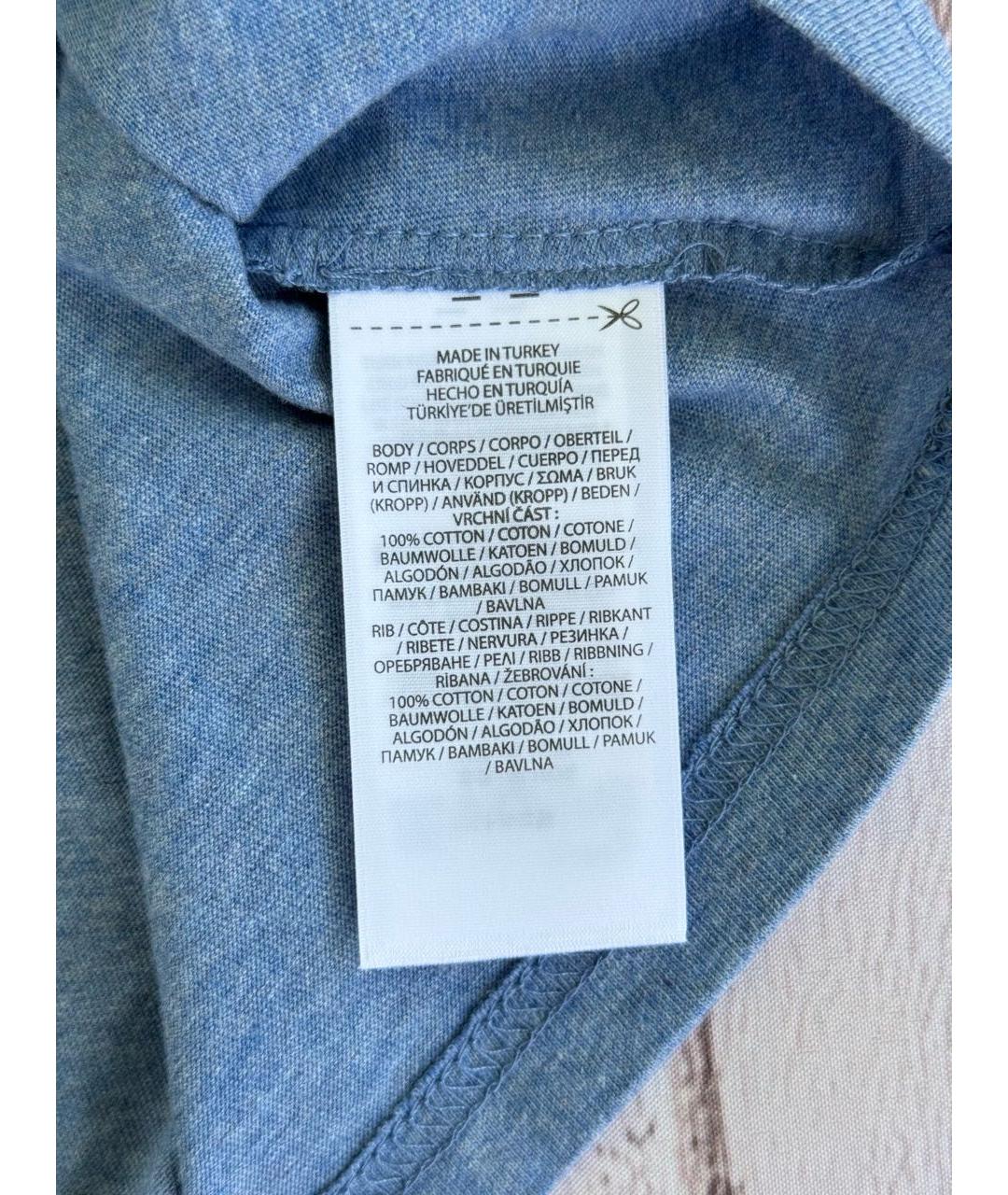POLO RALPH LAUREN Голубая хлопковая детская футболка, фото 6