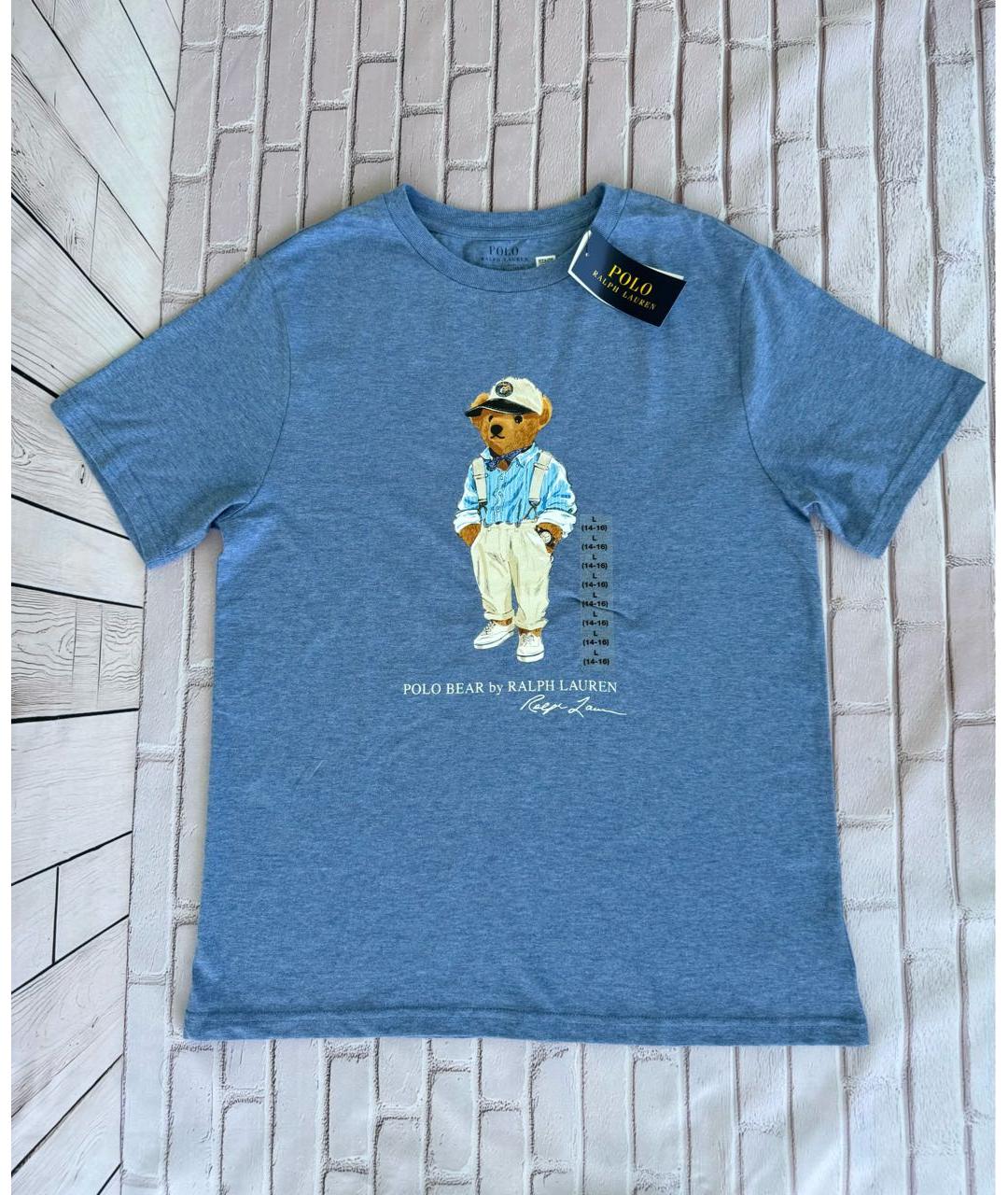 POLO RALPH LAUREN Голубая хлопковая детская футболка, фото 8
