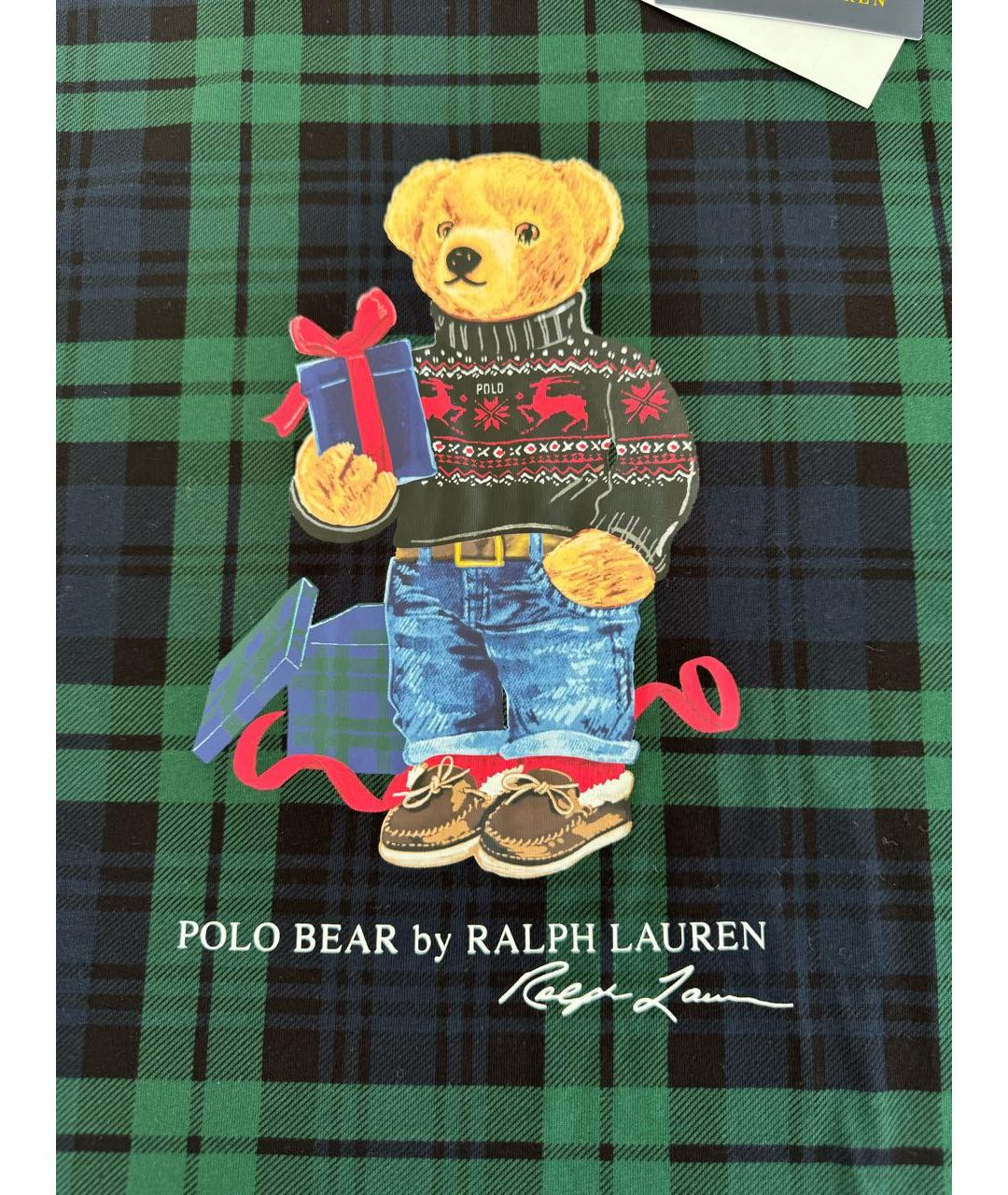 POLO RALPH LAUREN Зеленая хлопковая детская футболка, фото 4