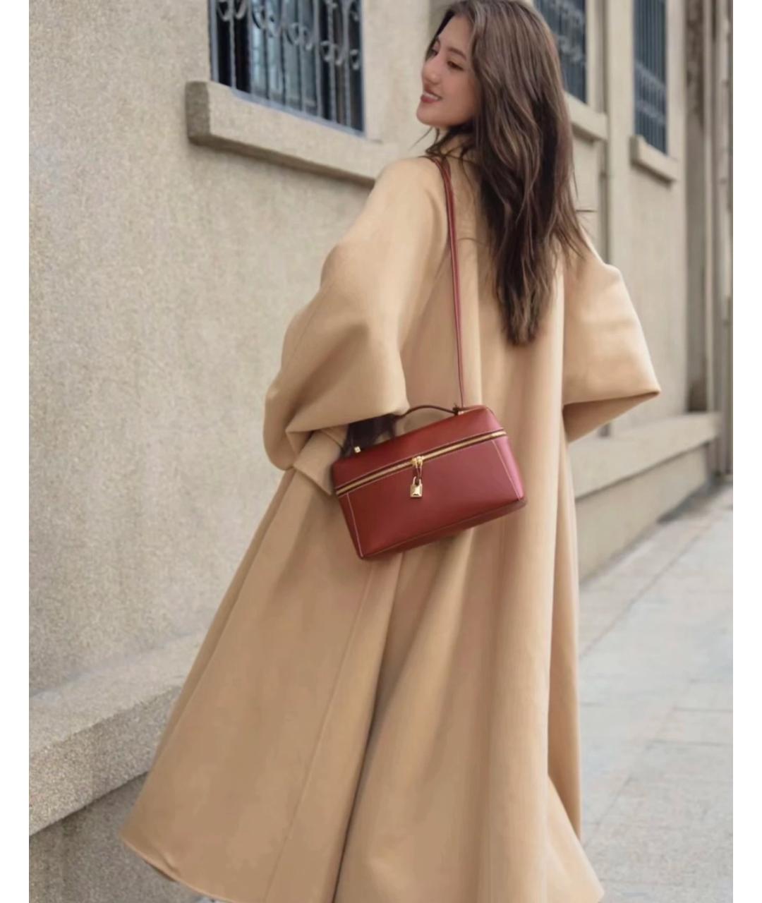 LORO PIANA Коричневая кожаная сумка через плечо, фото 4