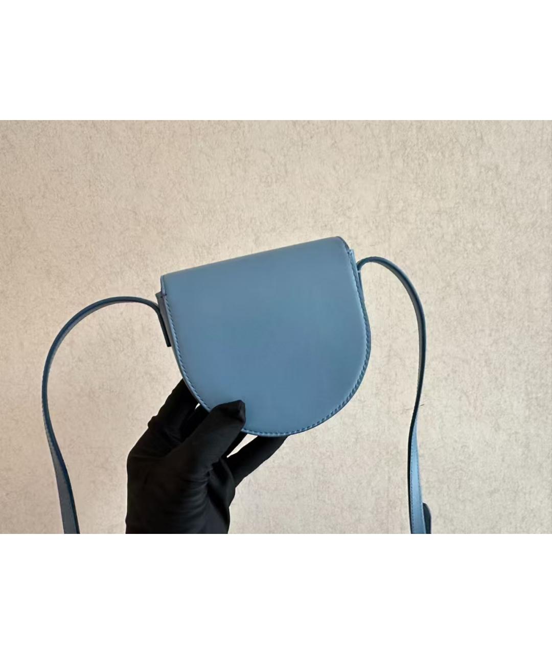 CELINE Голубая кожаная поясная сумка, фото 4