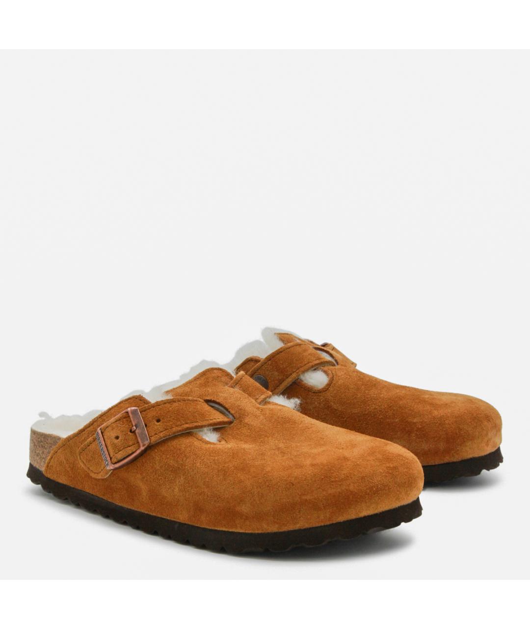BIRKENSTOCK Коричневые нубуковые сабо, фото 2