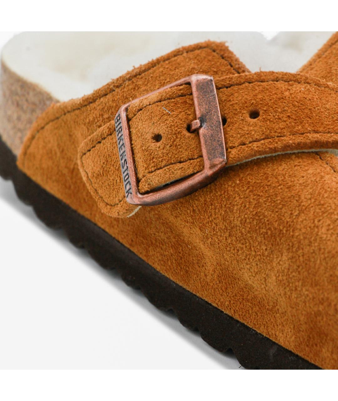 BIRKENSTOCK Коричневые нубуковые сабо, фото 4