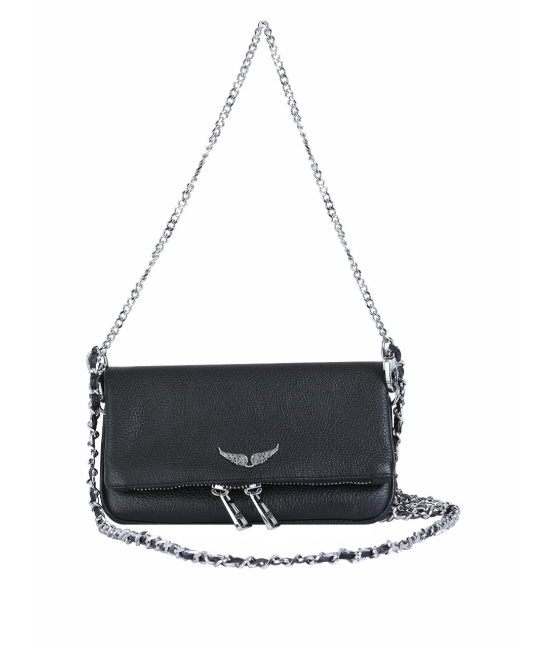 ZADIG & VOLTAIRE Черная кожаная сумка через плечо, фото 1