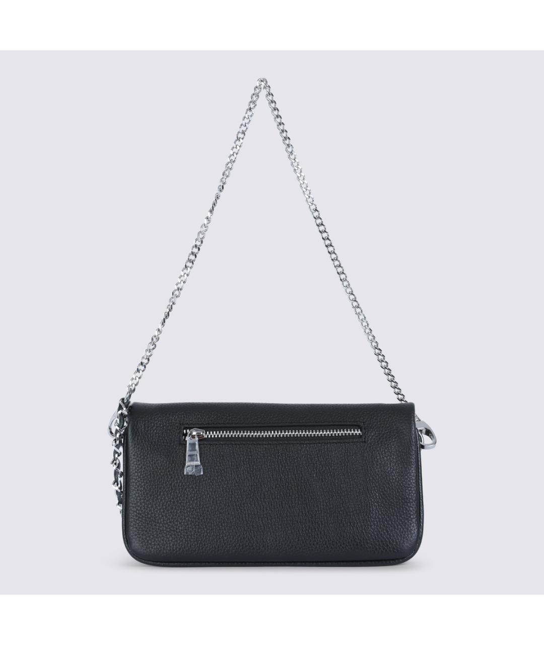 ZADIG & VOLTAIRE Черная кожаная сумка через плечо, фото 3