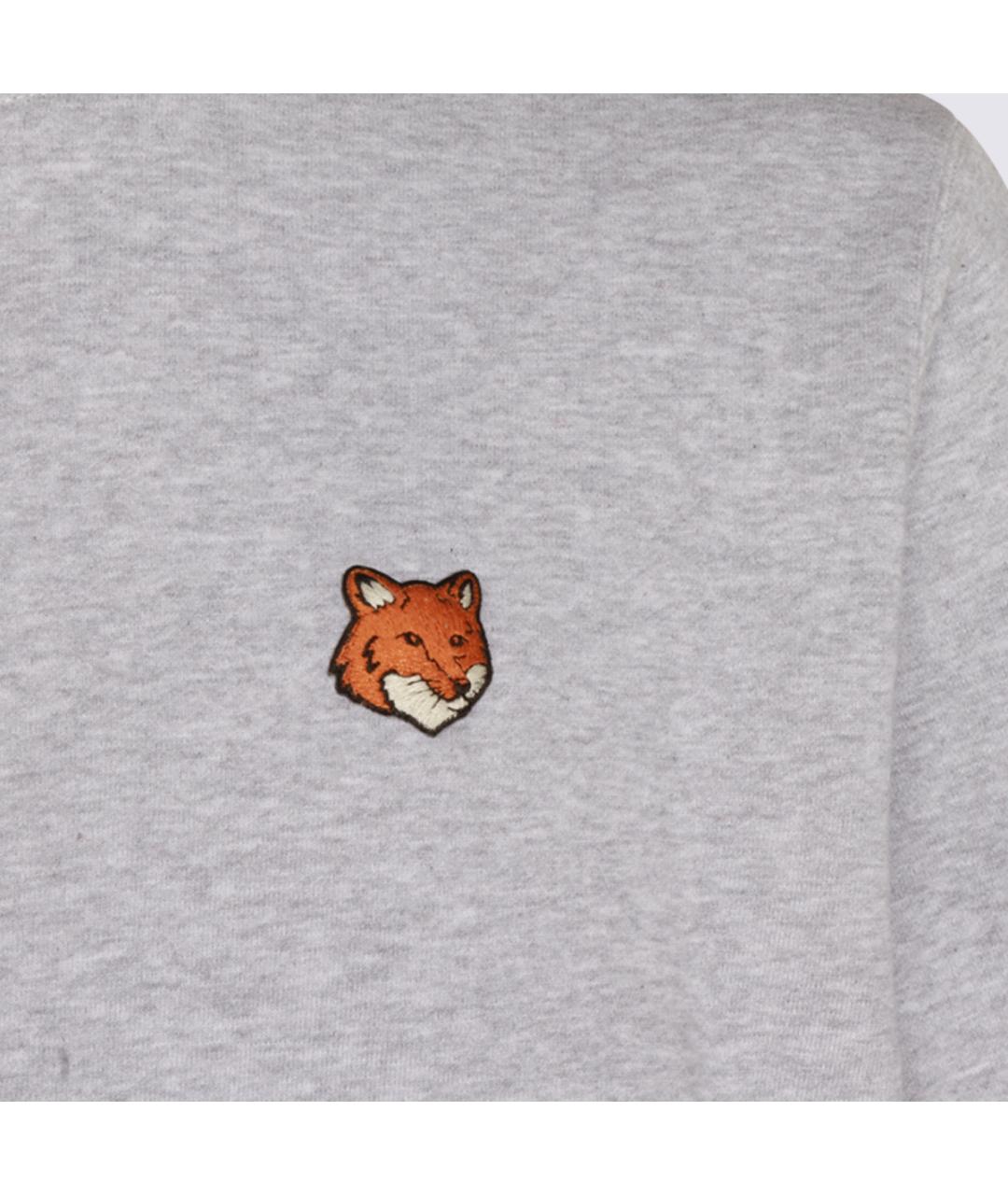 MAISON KITSUNE Серый хлопковый джемпер / свитер, фото 3